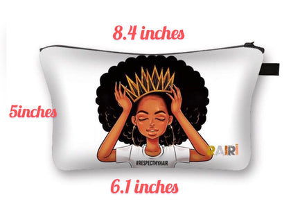 New  RAIRI-Afro Girl Cosmetic Bag