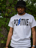 Positive Unisex Blue & White Tee